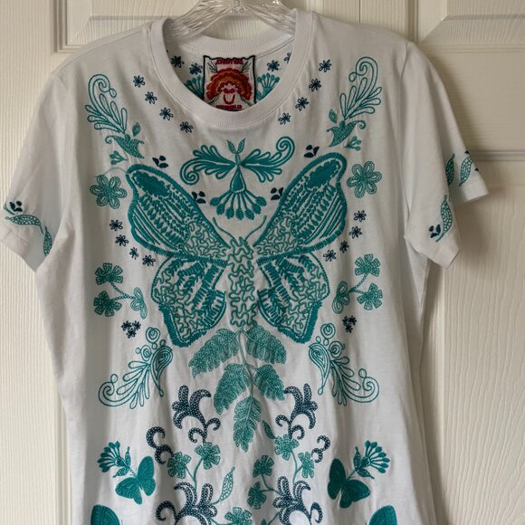 Johnny Was Crew Neck Tee Shirt - Picture 2 of 14